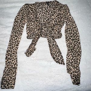 Cheetah print crop top